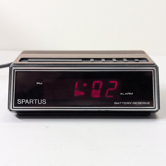 Vintage Spartus Alarm Clock Wired or Battery READ - AS IS - Picture 1 of 11
